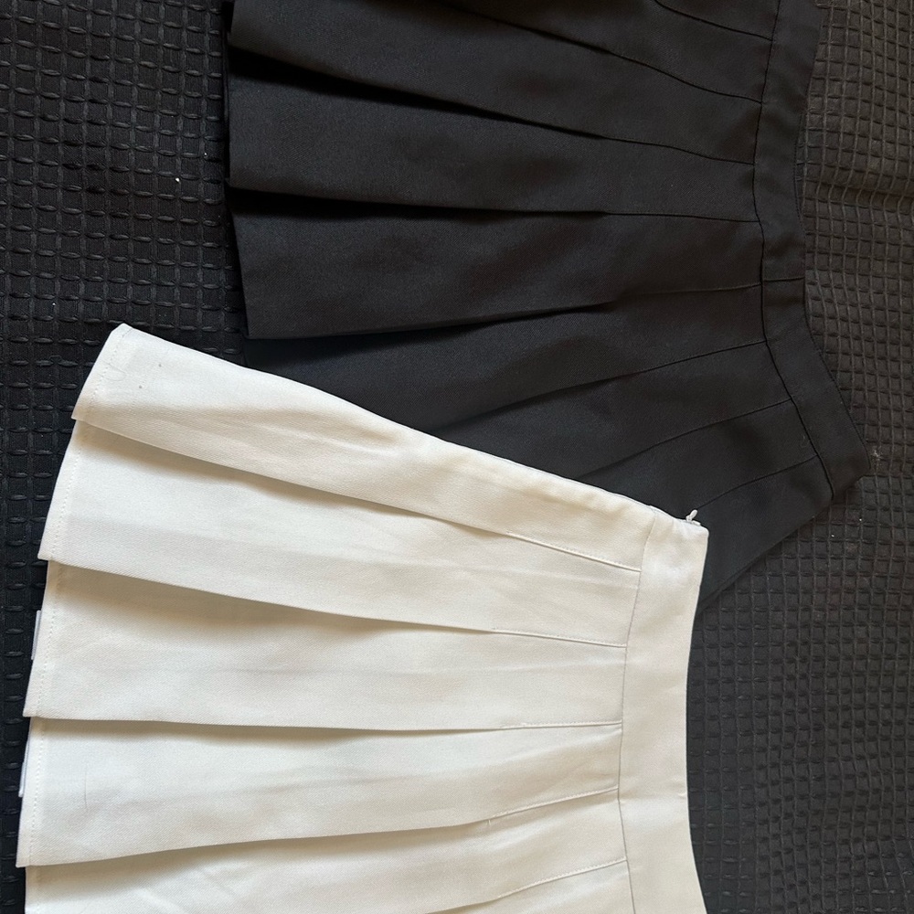 Fashion Bug Black and White Mini Skirt Set
